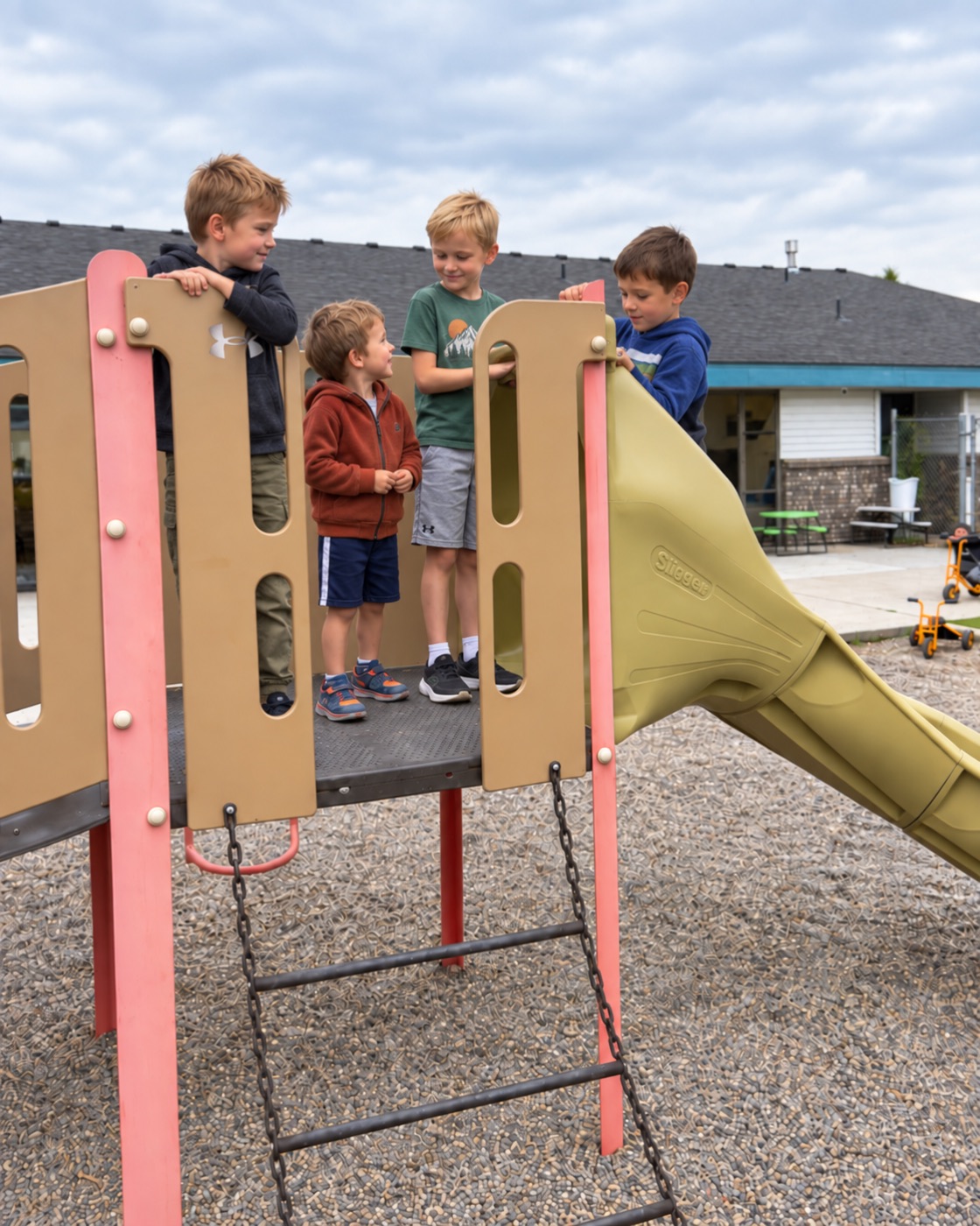 After-School Club kids playing together on the playground